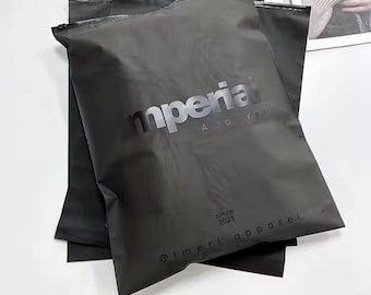 Custom high quality black matte bag for packing clothes，cloth packaging