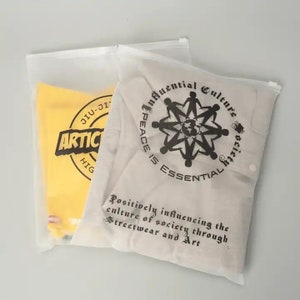 100-500個カスタムフロスト透明ジッパーバッグ高品質プラスチックバッグ衣類ジッパーバッグポリメーラー用