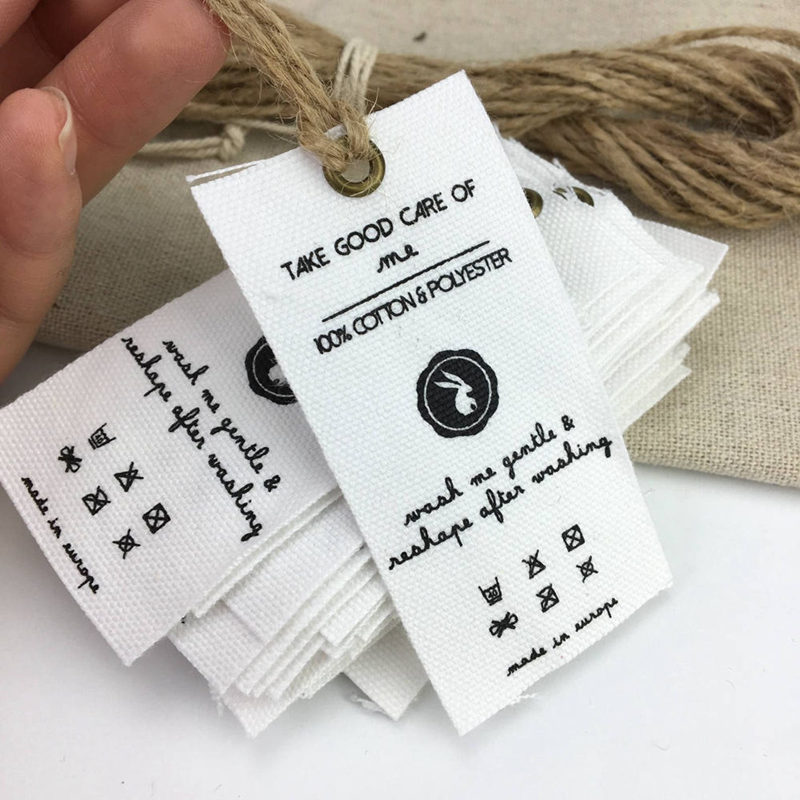 Fabric Hang Tag Custom Printed Fabric Hang Tags Fabric Hang Etsy