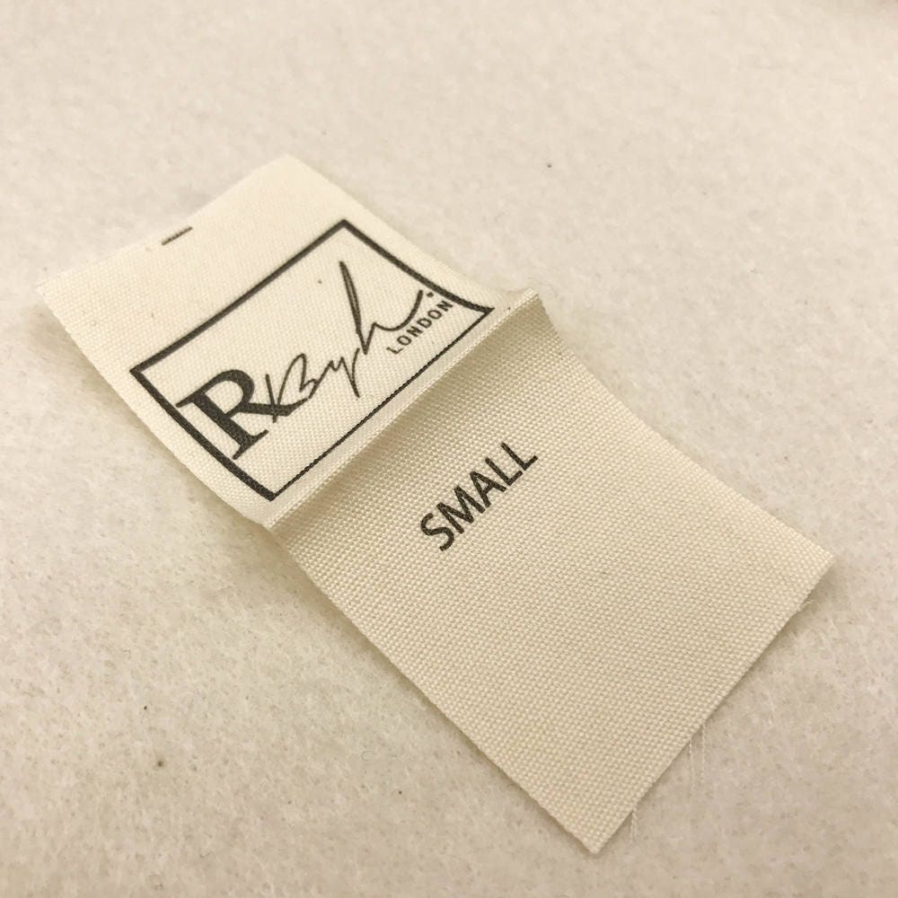 Custom textile labels cotton labels for clothing natural Etsy