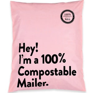 Eco friendly compostable mailer, biodegradable bags, zero waste packaging , sustainable packaging