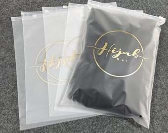 100-500Pcs Custom Frosted Transparent Zip Lock Bags High Quality Plastic Bags Clothes Zip Bags for Poly Mailers