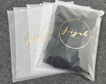 100-500Pcs Custom Frosted Transparent Zipper Bags High Quality Plastic Bags Clothes Zip Bags for Poly Mailers