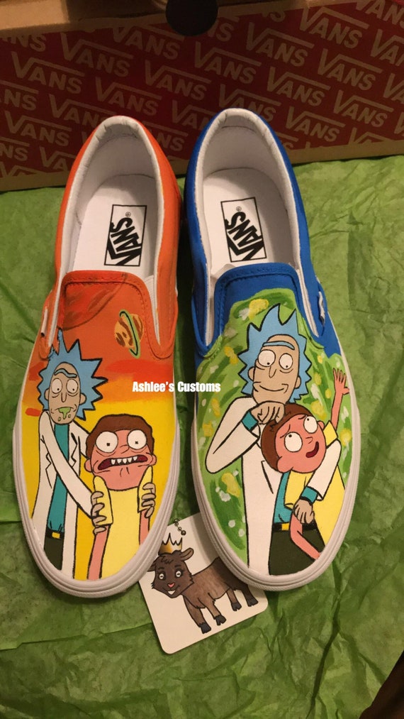 custom rick and morty vans