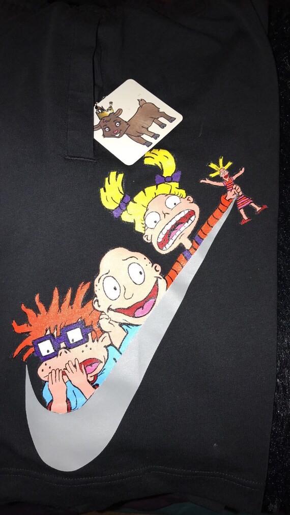 nike sweat shorts with cartoon characters