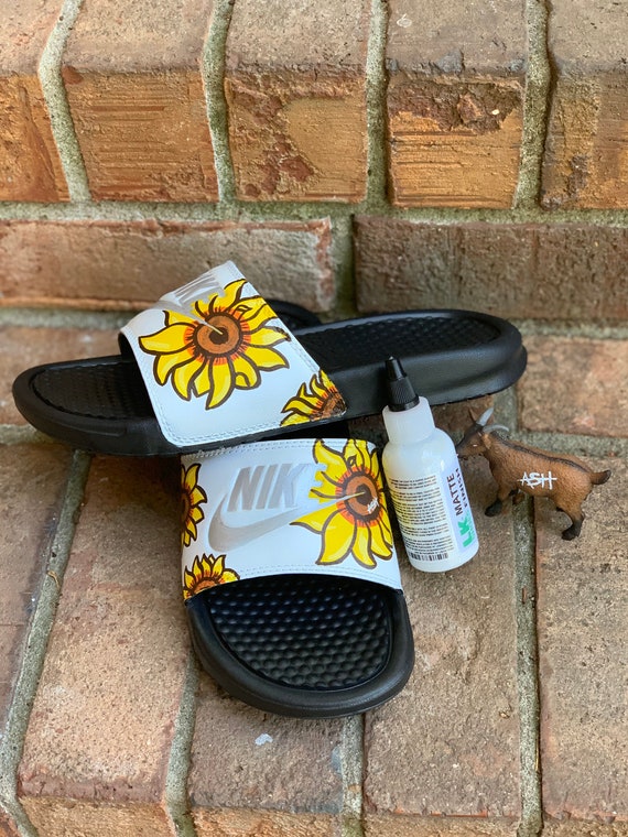 nike flower slides