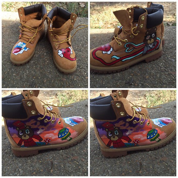 acrylic paint on timberlands