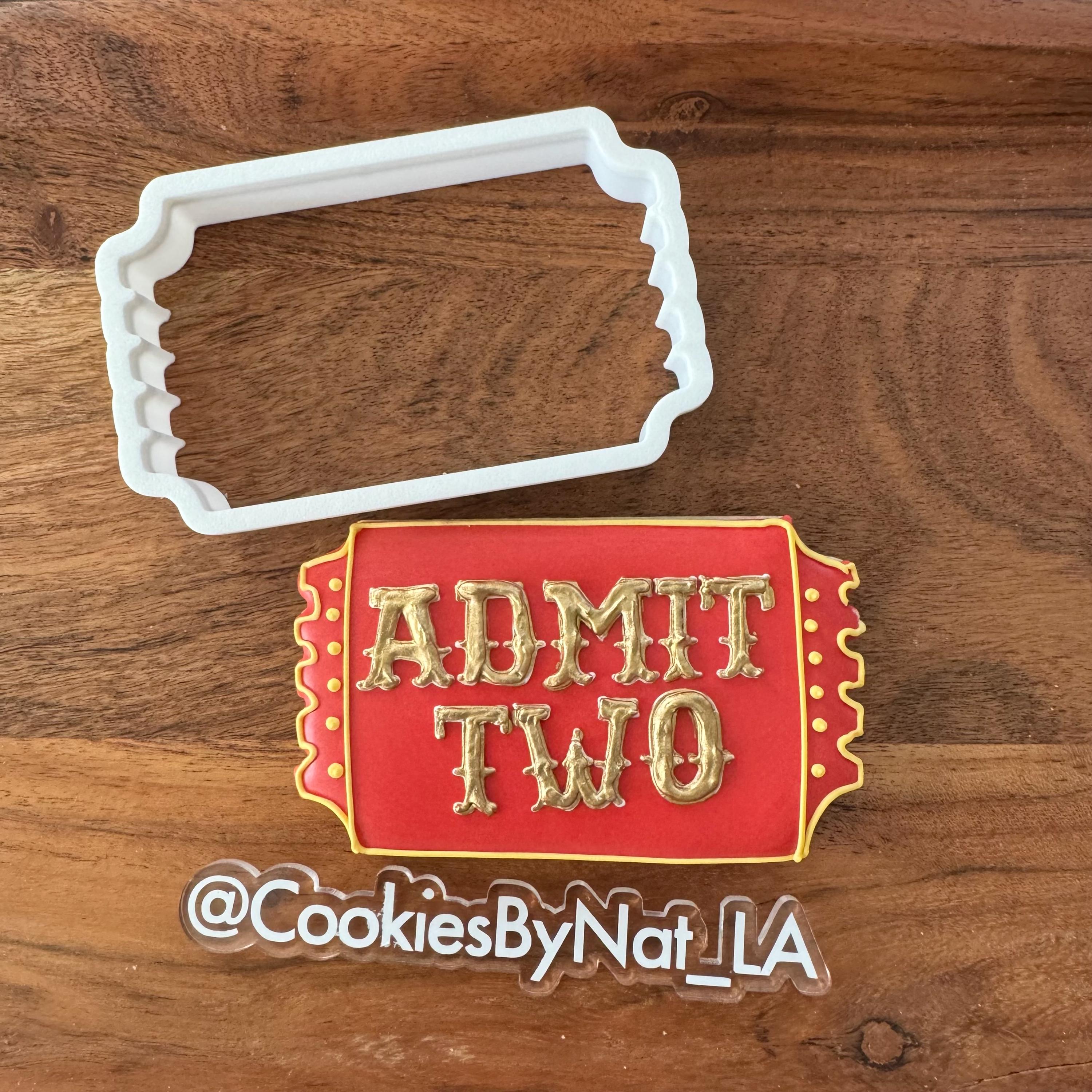Admission/movie Ticket Cookie Cutter STL FILE - Etsy