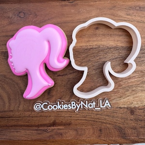 Cortador de galletas con forma de cabeza de Barbie, archivo STL