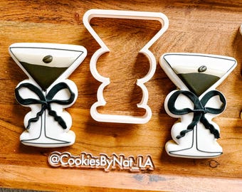 Martini Glass Bow Cookie Cutter