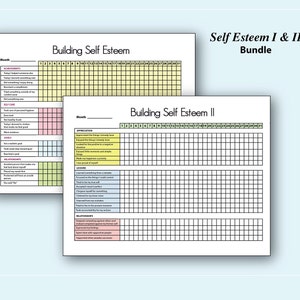 Self-esteem Building Trackers I &amp; II Printable - Etsy