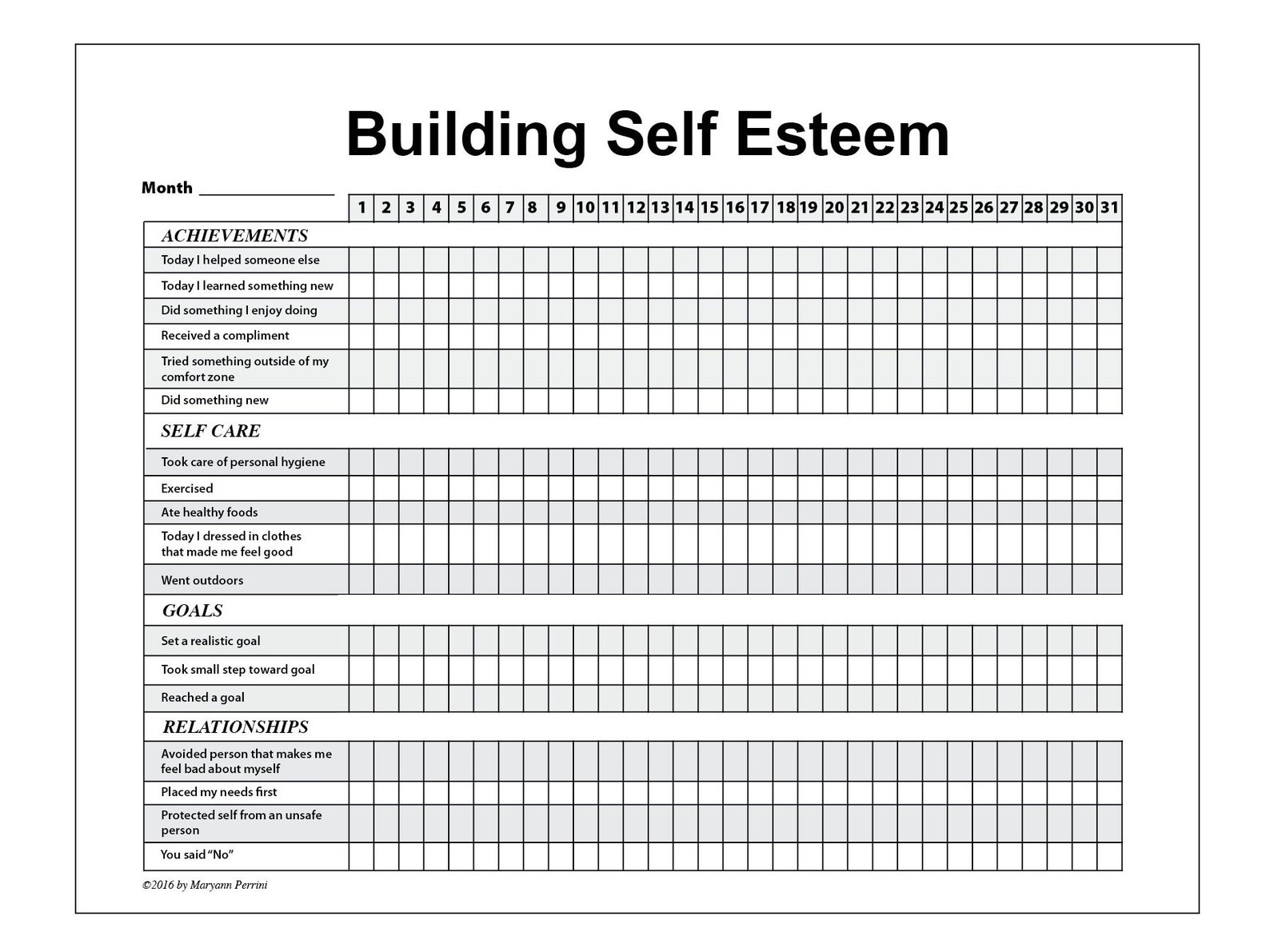 Self-esteem Tracker I - Etsy Ireland