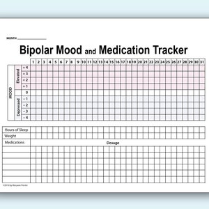 Bipolar Disorder Tracker - Etsy