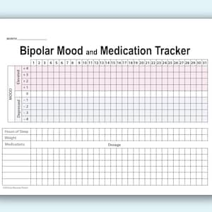 Bipolar Disorder Tracker - Etsy