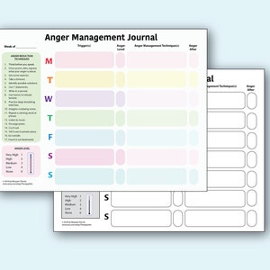 Printable Anger Management Tracker