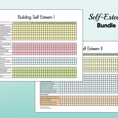 Self-esteem Building Trackers I &amp; II Printable - Etsy Canada