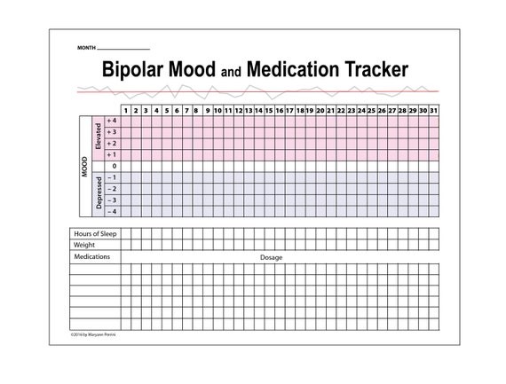 Bipolar Mood Tracker Printable Pdf Printable Word Searches