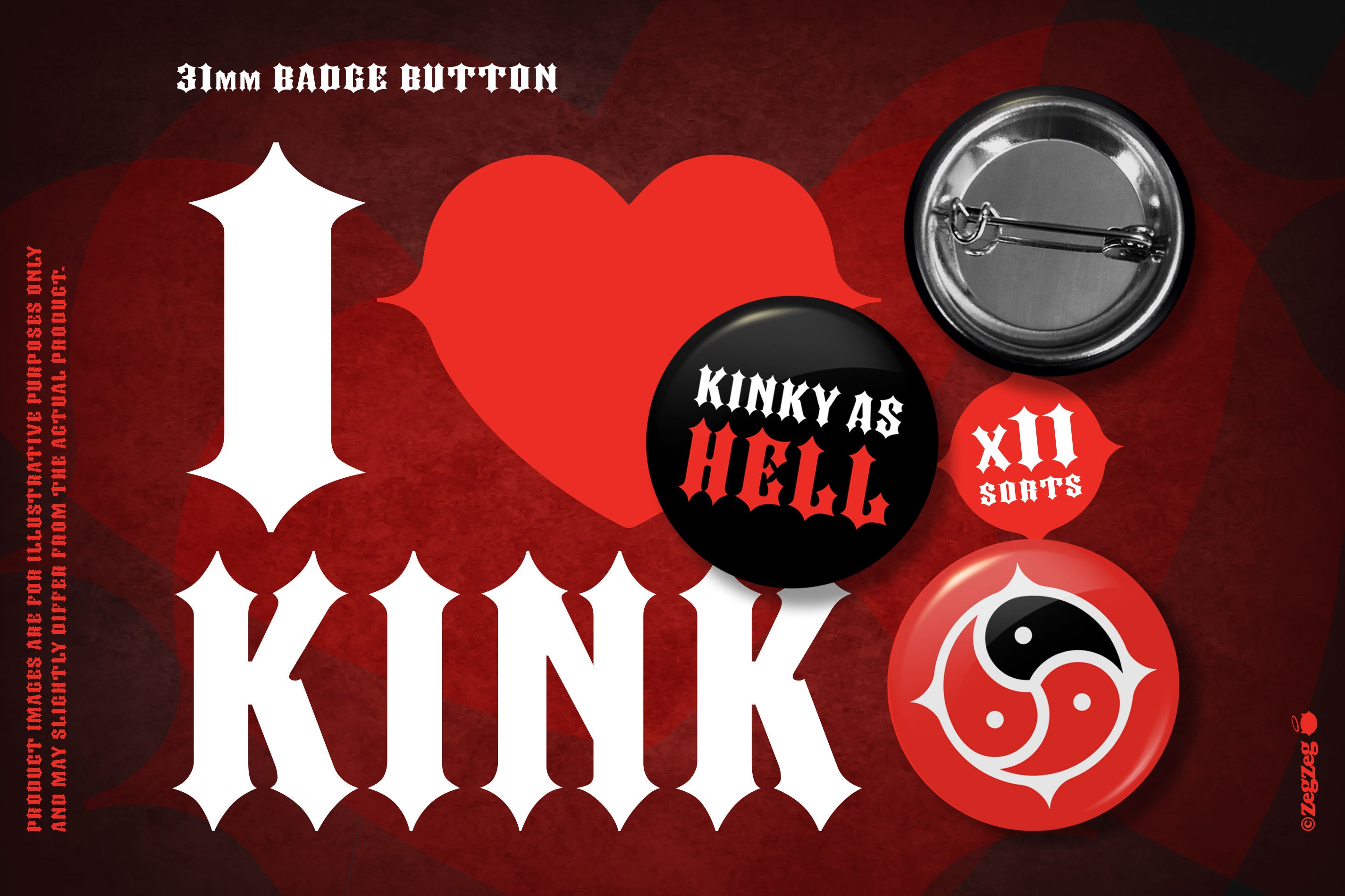 Unique 31 Mm Kinky Pin Badges Bdsm Kink Button Kinky Badge Etsy Uk