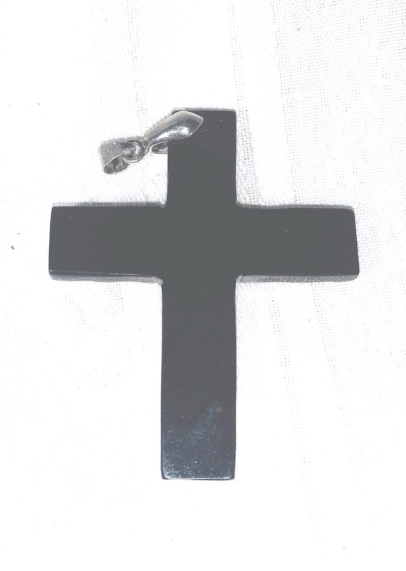 Natural Abalone Inlay Shell Large Cross Shape Aba… - image 3