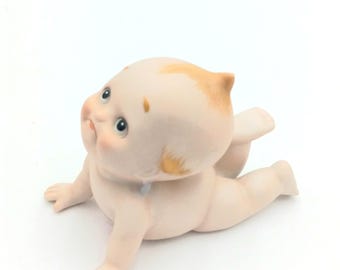 Bisque Vintage Lefton Kewpie Figurine Baby