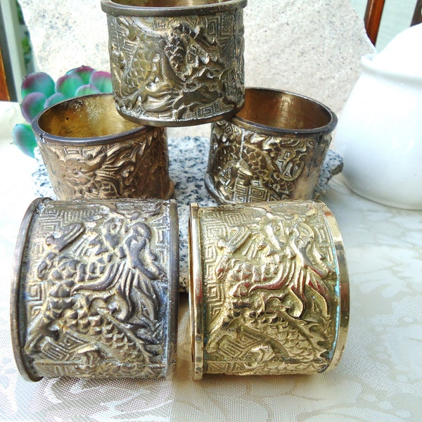 Brass Napkin Rings Etsy