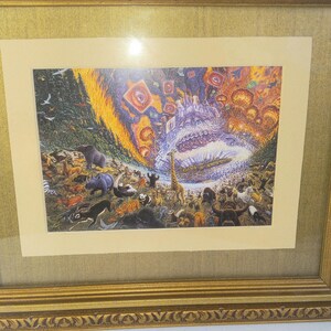 March of Progress Print Framed and Matted 8x10/ Framed Art Animals