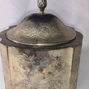 Silver Plated Engraved Treasure Oval Box with Red Velvet Lining