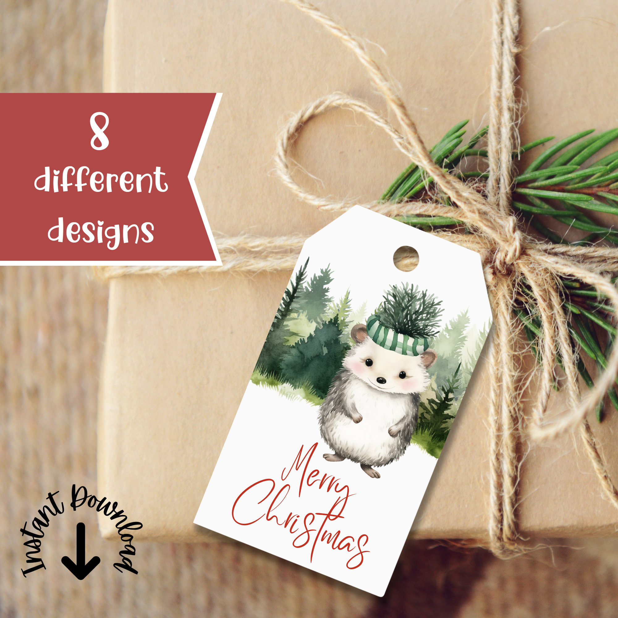 Christmas Personalized Gift Tags, Modern Christmas Gift Tags, Simple  Holiday Party Favor Tags, Kids Gift Tags, Tags for Gift Bags 