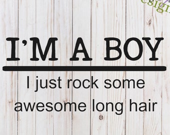 Download I M A Boy Hair Svg Etsy