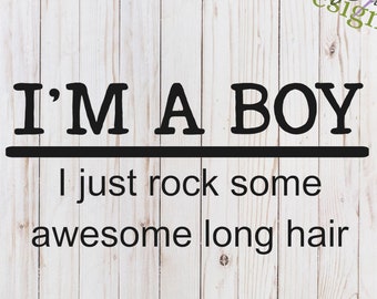 Download I M A Boy Hair Svg Etsy