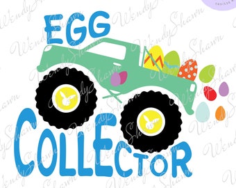 Egg Collector SVG/Cute Easter Design/Boys Shirt/Girls Shirt/ Boys Easter Design/Shirt File/Cut File/Sublimation/Instant Download/PNG