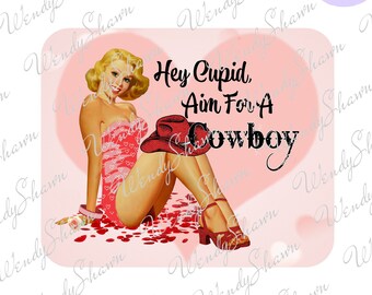 Hey Cupido, streef naar een cowboy PNG, Valentijnsdag, Cowboyliefde, Valentijnsdagharten, sublimatieontwerp, sublimatie, Instant Download, PNG