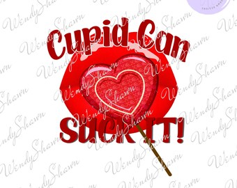 Cupido kan het zuigen PNG, anti-Valentijnsdag, schedelpatroon, lolly, rode lippen, sublimatieontwerp, download, PNG