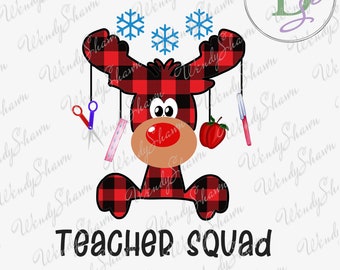 Download Reindeer Squad Svg Etsy