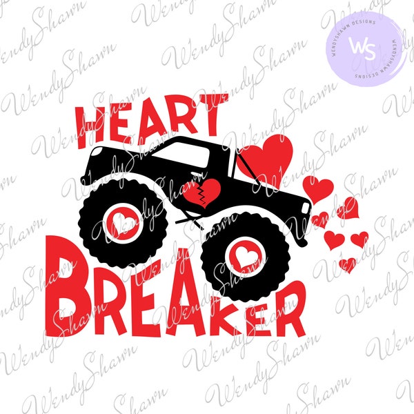 Heart Breaker SVG/Lindo diseño de San Valentín/Camisa para niños/Diseño de San Valentín para niños/Archivo de camisa/Archivo de corte/Sublimación/Archivo digital/Descarga instantánea/PNG