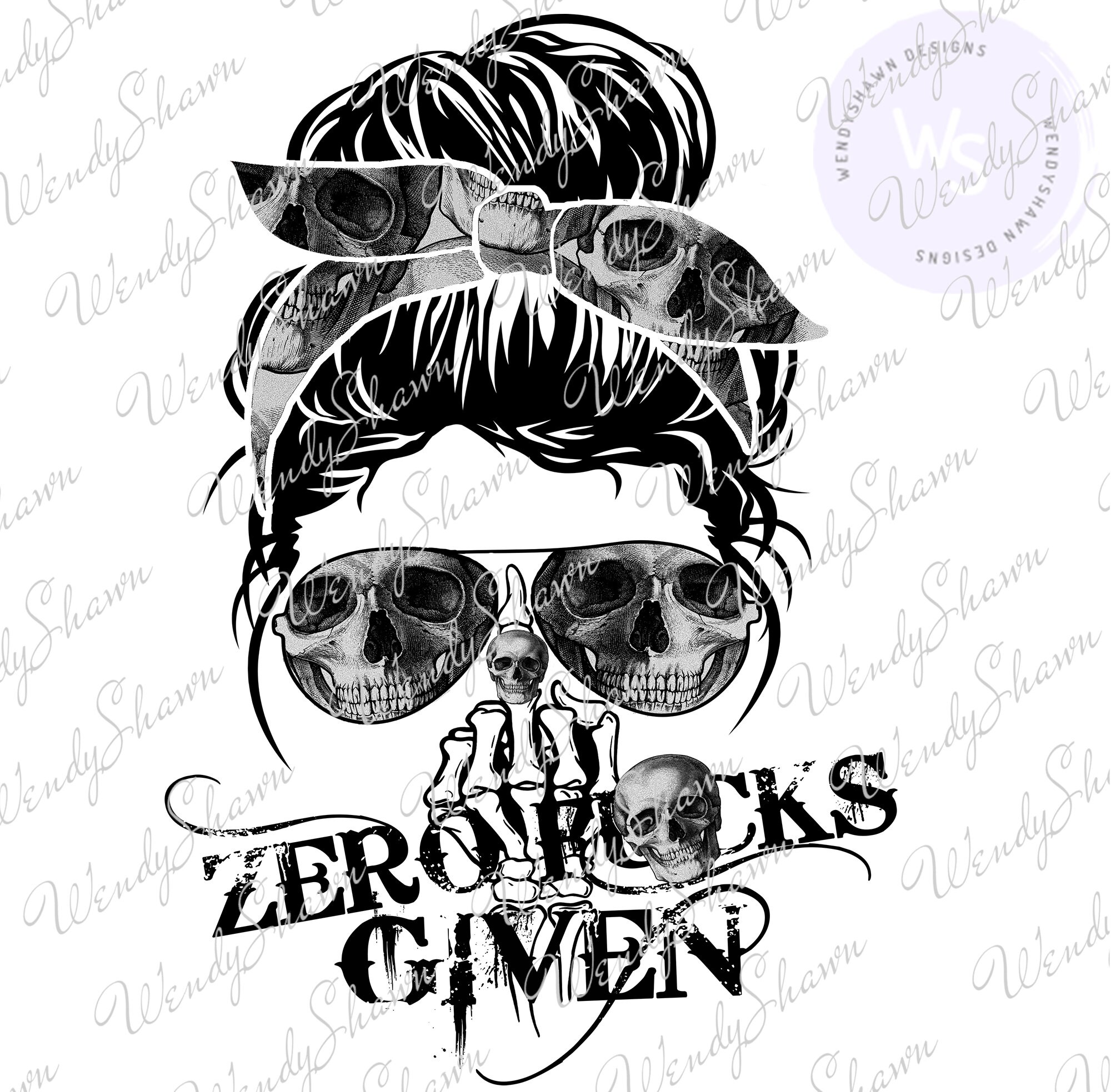 Zero Fucks Given, Mom Life Skull, Messy Bun Skull, Censored and Uncen…