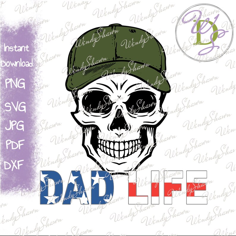 Download Dad Life Skull Svg American Dad Camo Svg Digital Download ...