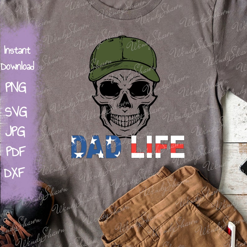 Download Dad Life Skull Svg American Dad Camo Svg Digital Download ...