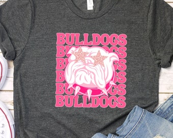 Preppy Bulldogs Game Day T-Shirt: Soft Cotton Blend