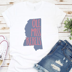 University of Mississippi / Rebels / Tee / T Shirt / T-Shirt / Shirt / TShirt / Oxford / Colonel Reb / Mississippi / Ole Miss / Sublimation