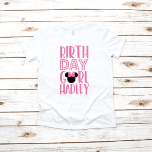 Disney / Birthday / Mouse / Girl / Disney World / Disneyland / Shirt / T-Shirt / T Shirt / Minnie / Mickey / Matching / Custom / Toddler