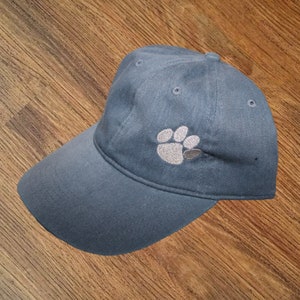 Memphis Tigers, Embroidered Pigment Dyed Hat, Embroidered Cap, College Baseball Cap, Custom Made, Custom Embroidery Ball Cap
