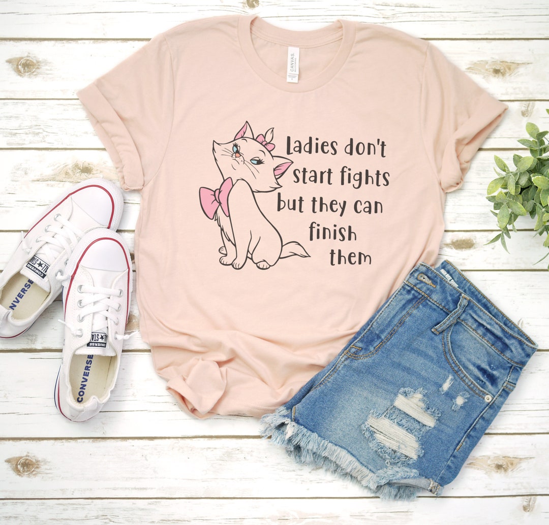 ★WAIKEI★ Aristocat Marie Banpal T-shirt Melange White YKBE Marie Aristocats Merchandise