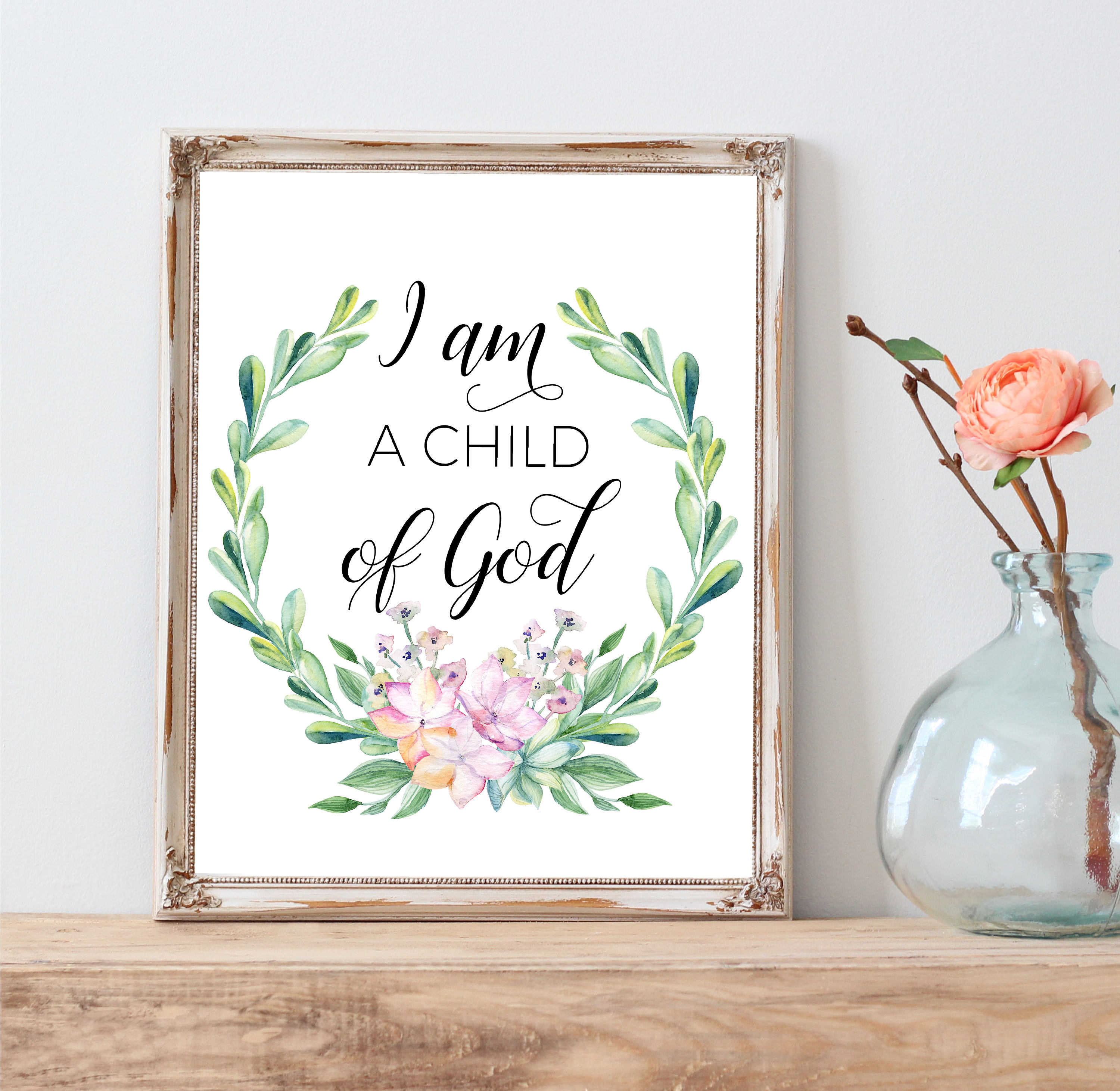 floral wall art for nursery