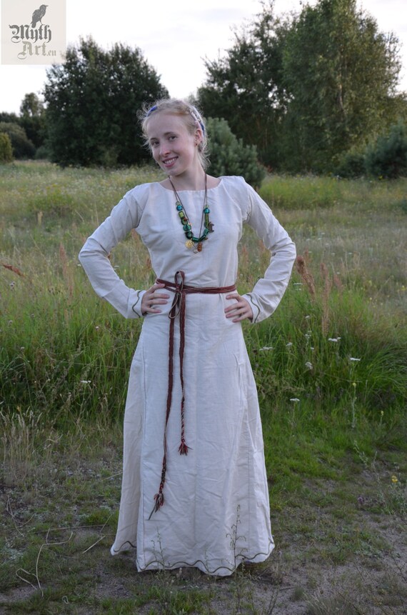 linen viking dress