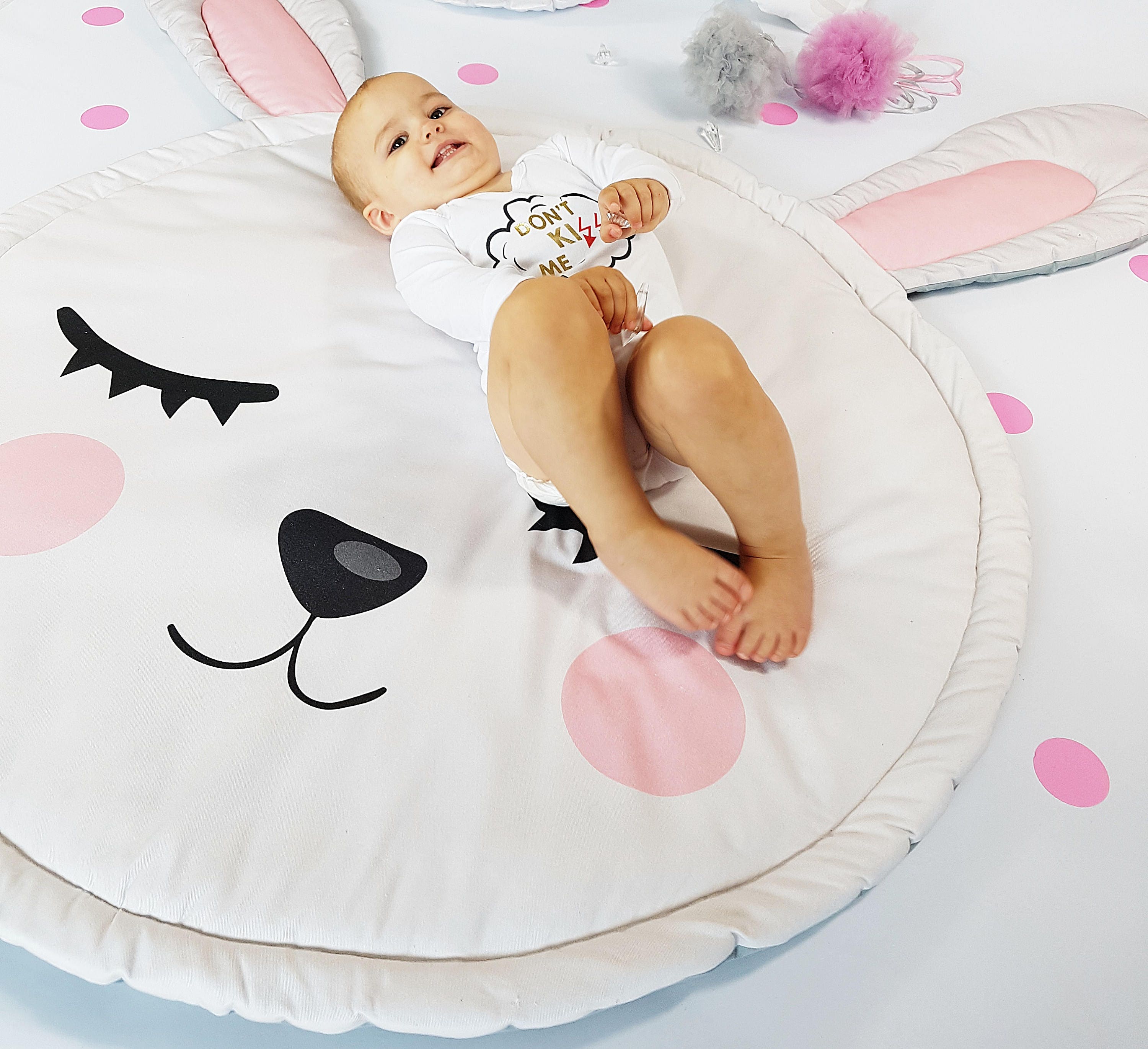 Baby Play Mat Playmat Round Baby Rug Waterproof Playmat Etsy