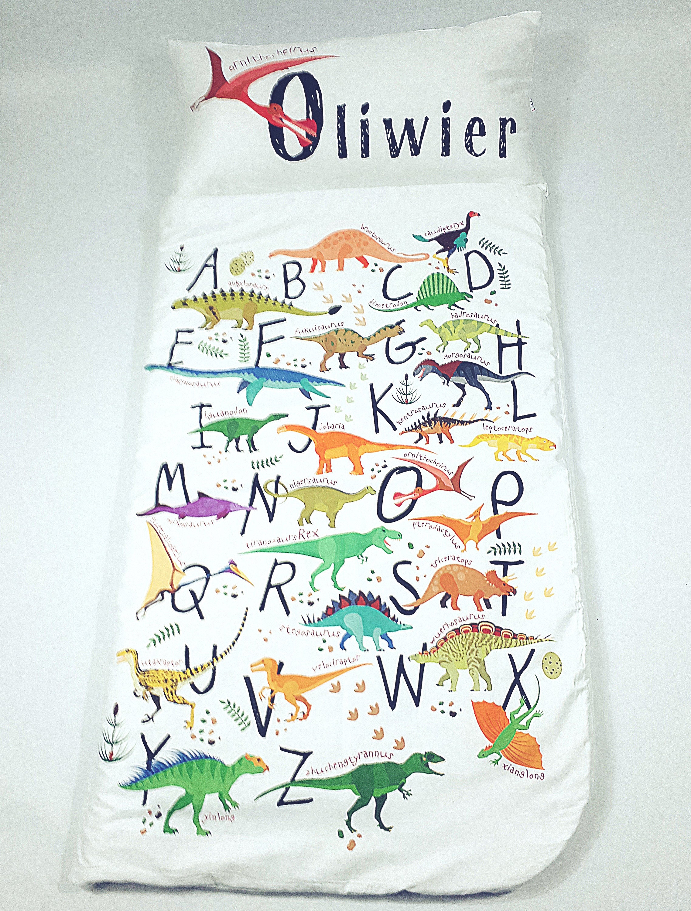 Tappetino Pisolino Bambini Con Cuscino E Coperta 125x52 Cm – Sacco A Pelo Anti-Calcio, Stampa Dinosauro, Lavabile E Arrotolabile Con Manico