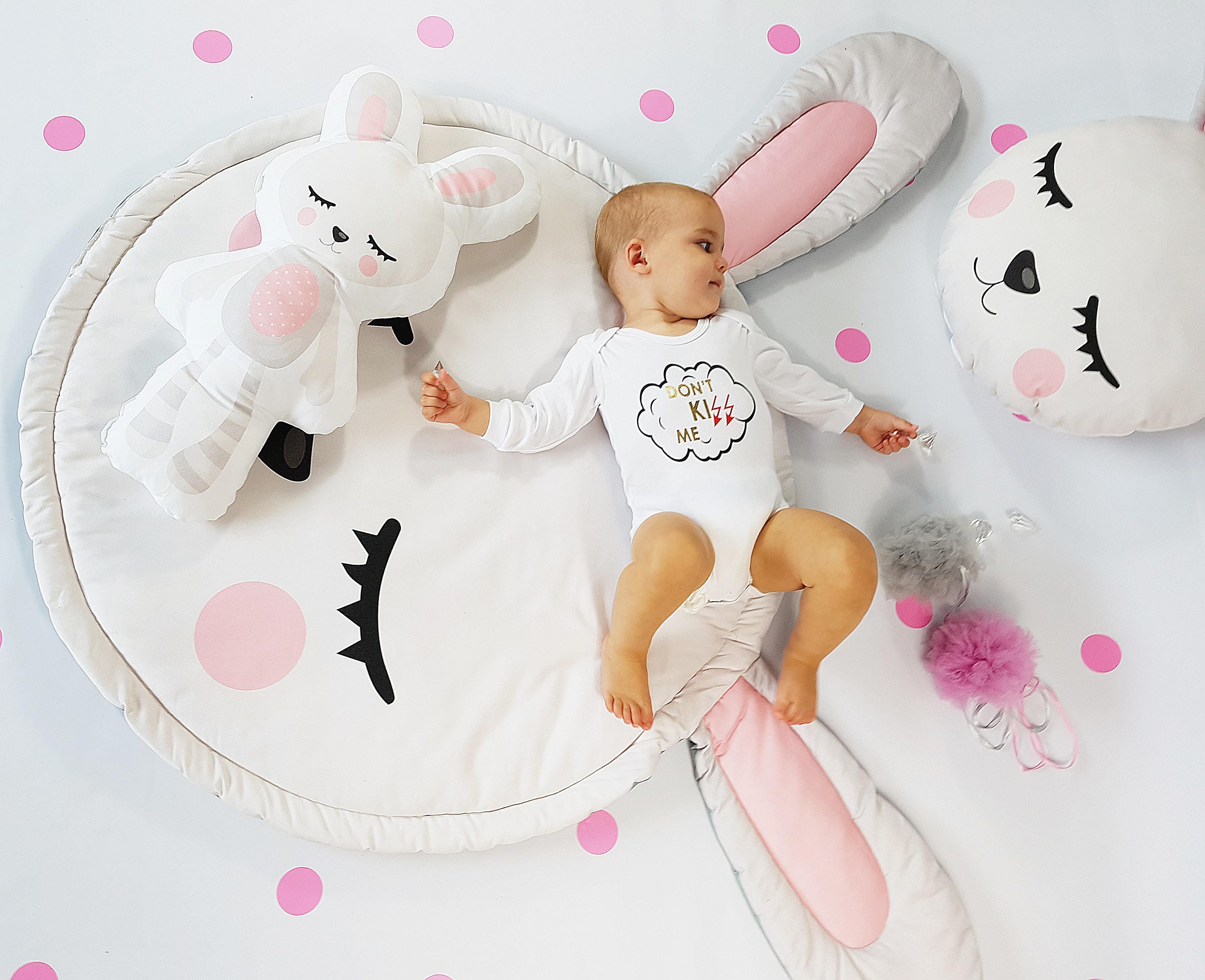 Baby Play Mat Playmat Round Baby Rug Waterproof Playmat Etsy