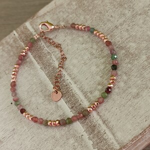 Toermalijn en hematiet armband