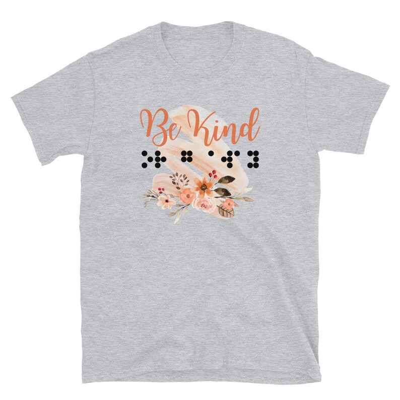 Be Kind or Go Away Shirt Be Kind Braille Shirt Braillist Etsy